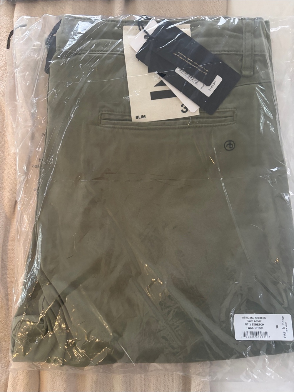 rag & bone Slim Chino Pants in Pale Army Green